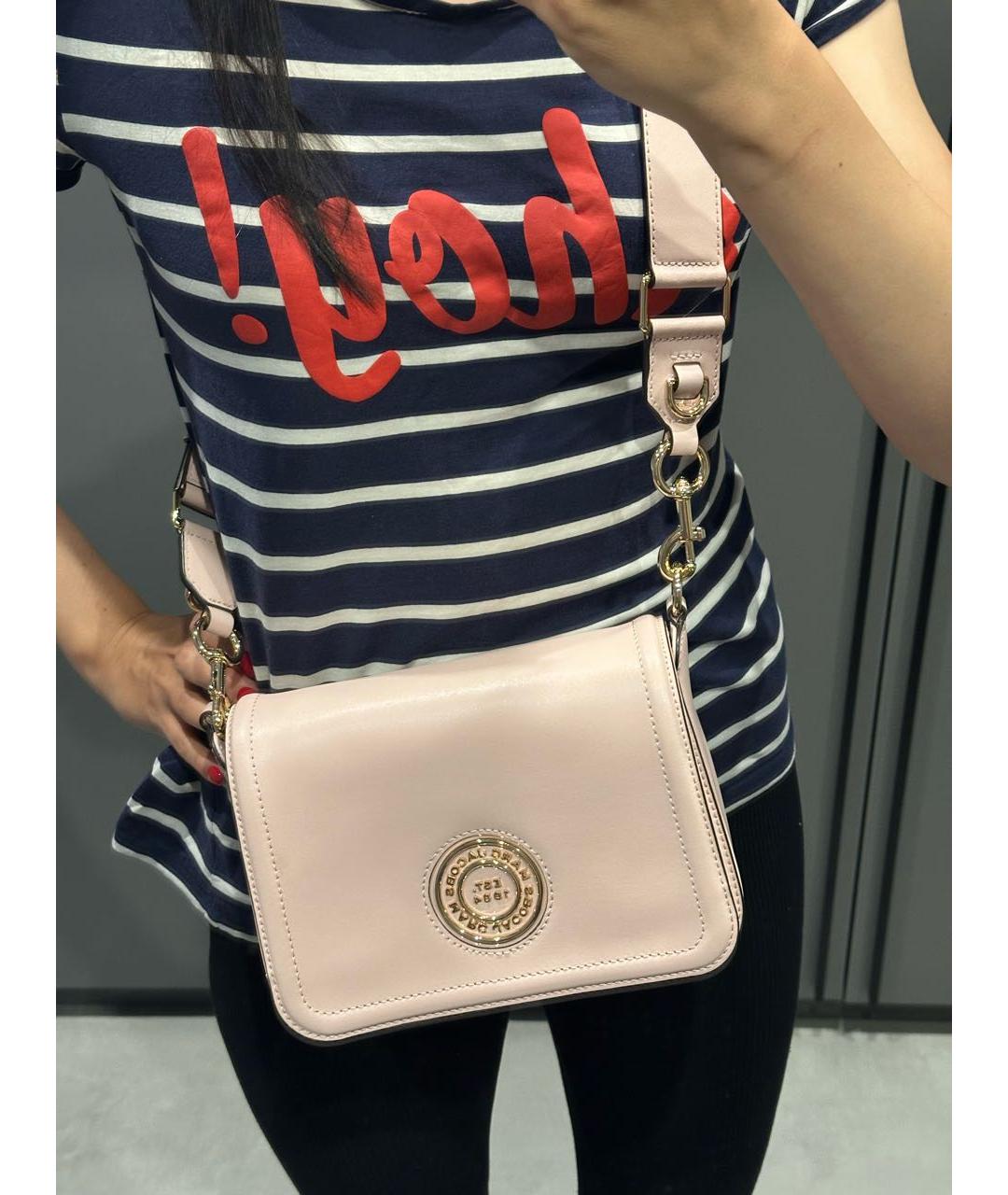 MARC JACOBS Коралловая кожаная сумка через плечо, фото 5