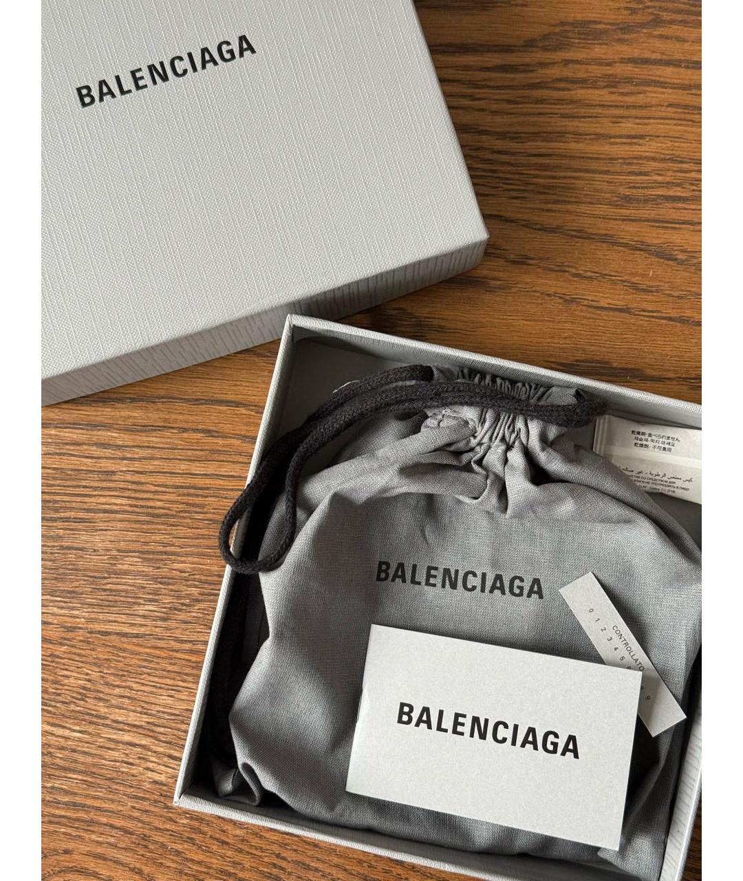 BALENCIAGA Черный кожаный ремень, фото 4