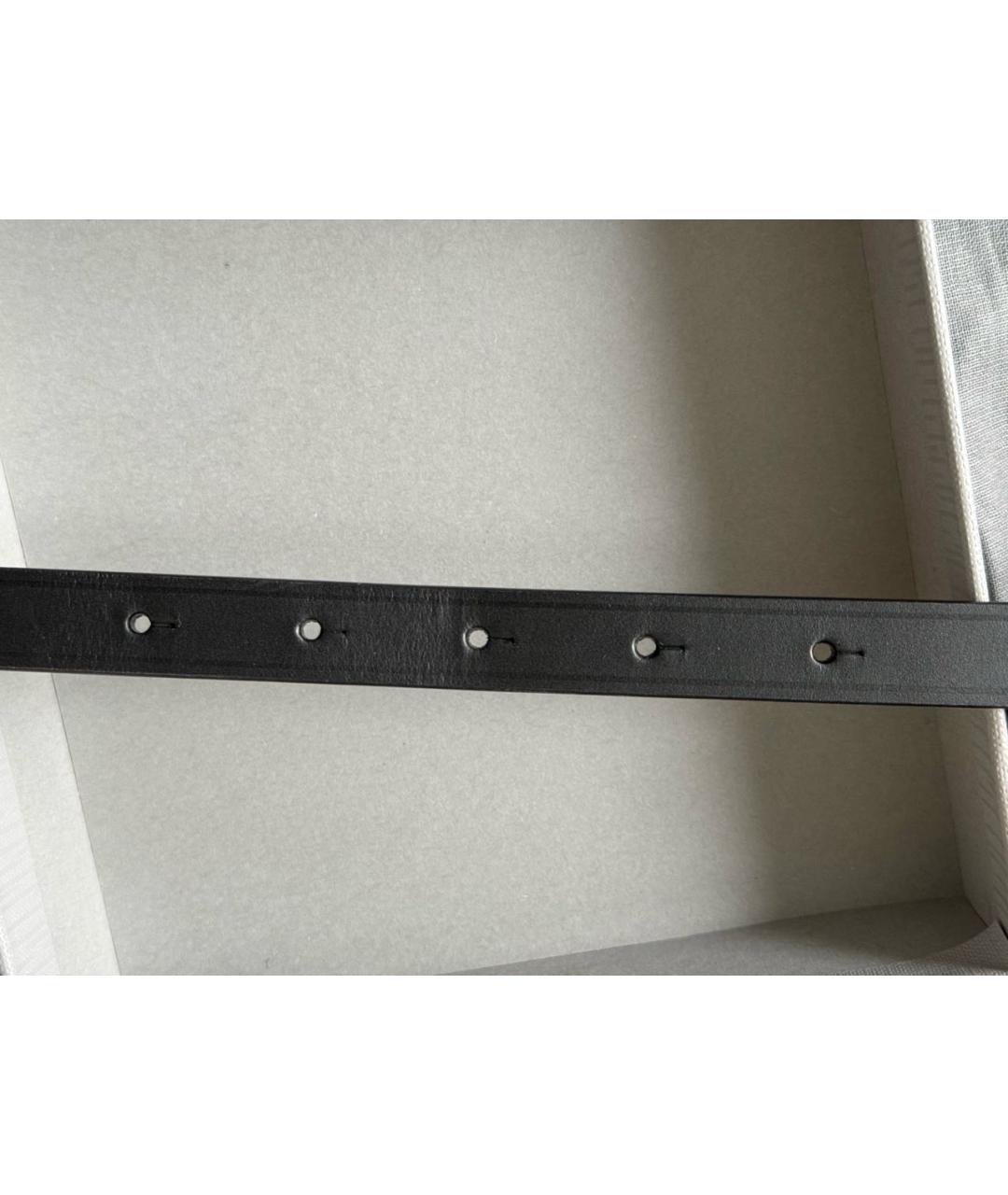 BALENCIAGA Черный кожаный ремень, фото 6