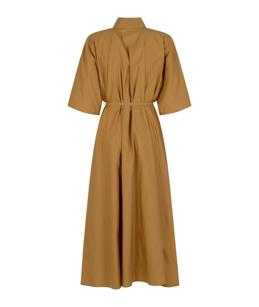 LEMAIRE Горчичное хлопковое повседневное платье, фото 2