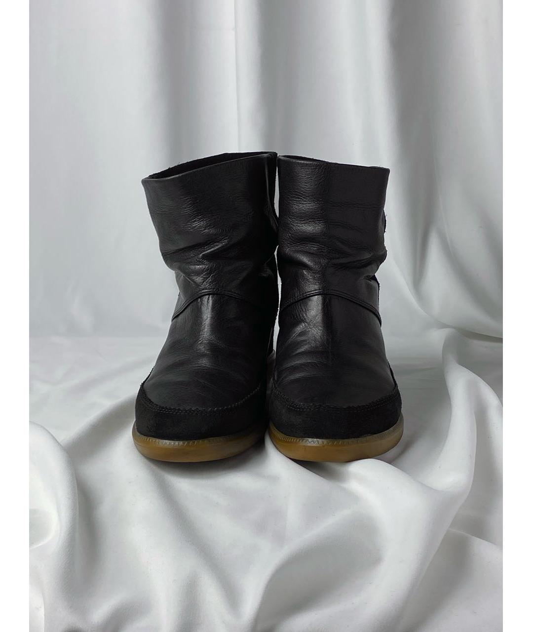 ISABEL MARANT Черные кожаные кеды, фото 2