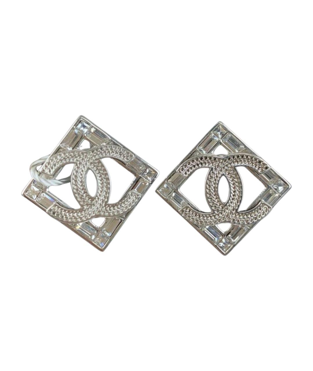 CHANEL Серебряные металлические серьги, фото 1