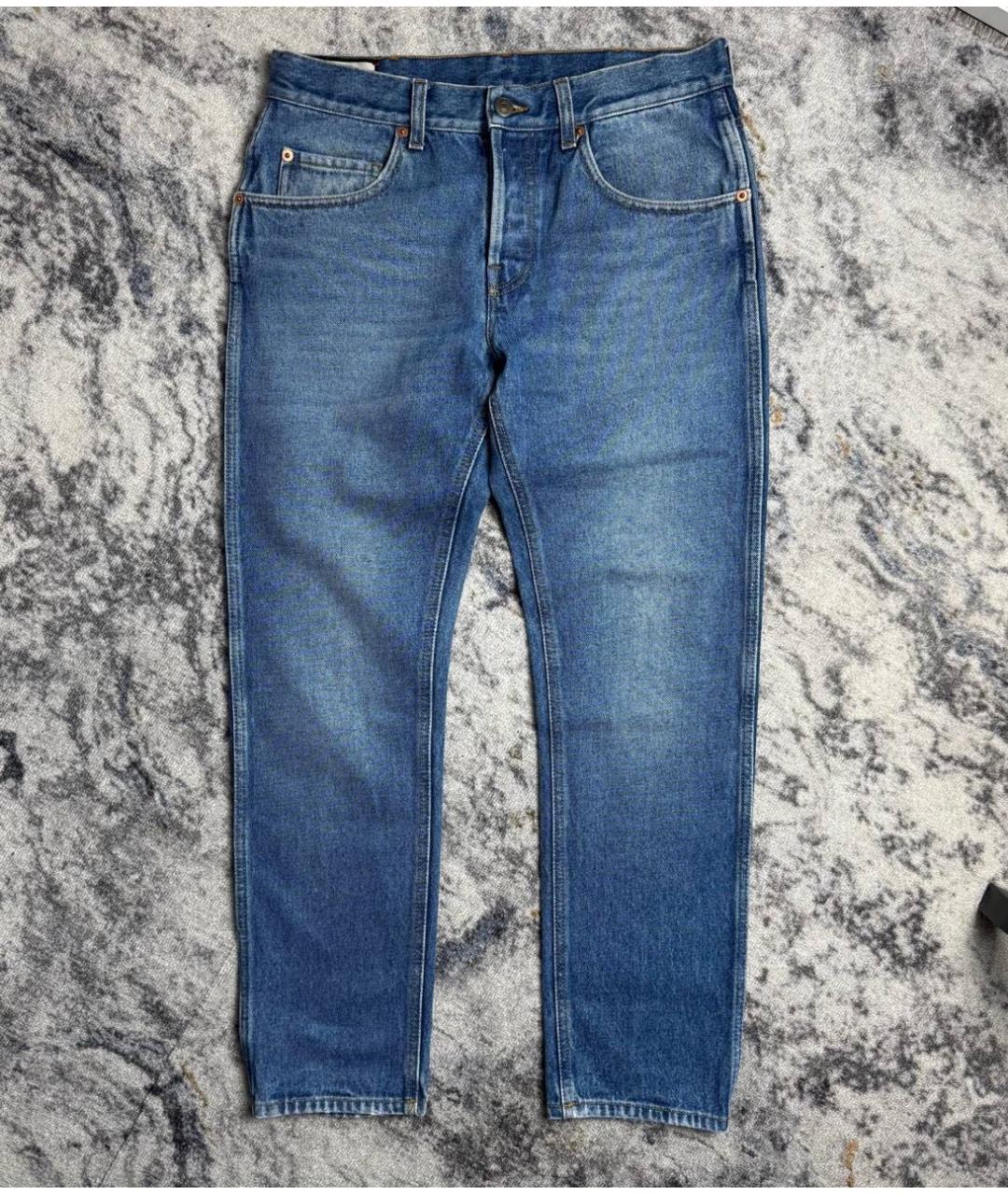 GUCCI Синие хлопковые джинсы, фото 9