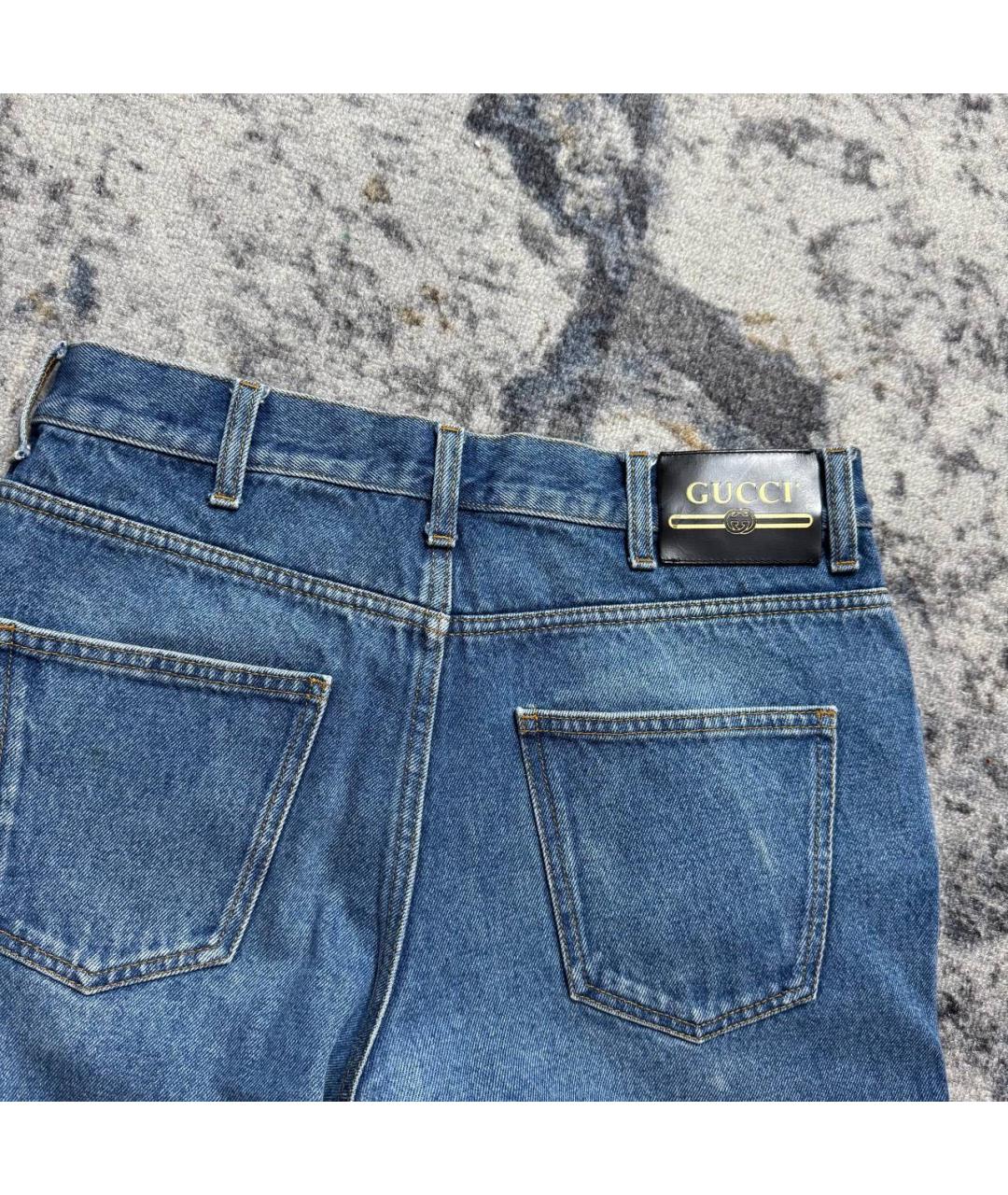 GUCCI Синие хлопковые джинсы, фото 4
