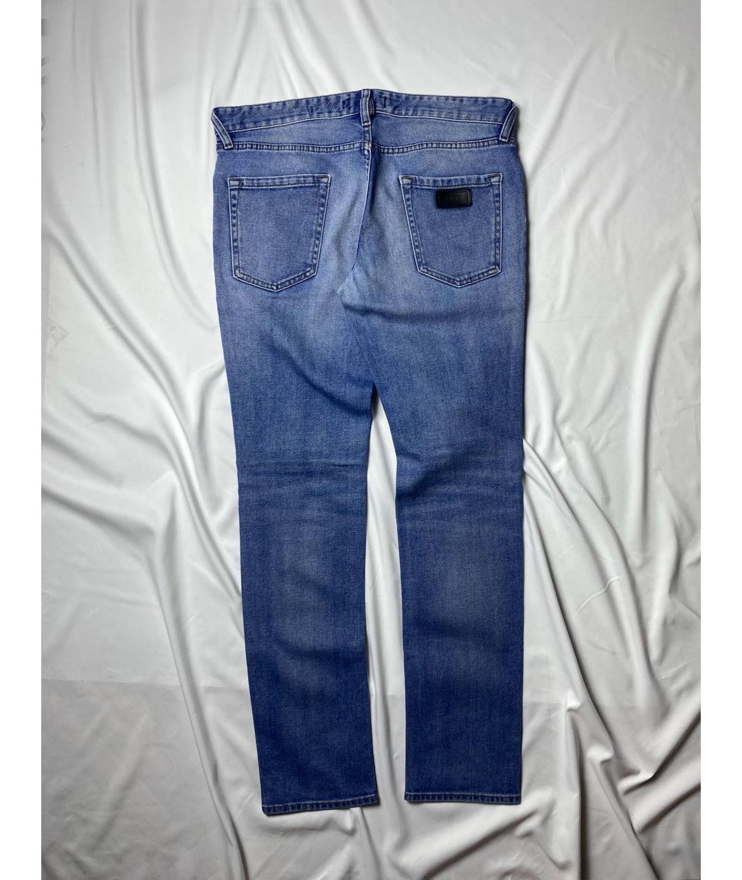 JUST CAVALLI Синие хлопко-эластановые джинсы скинни, фото 2