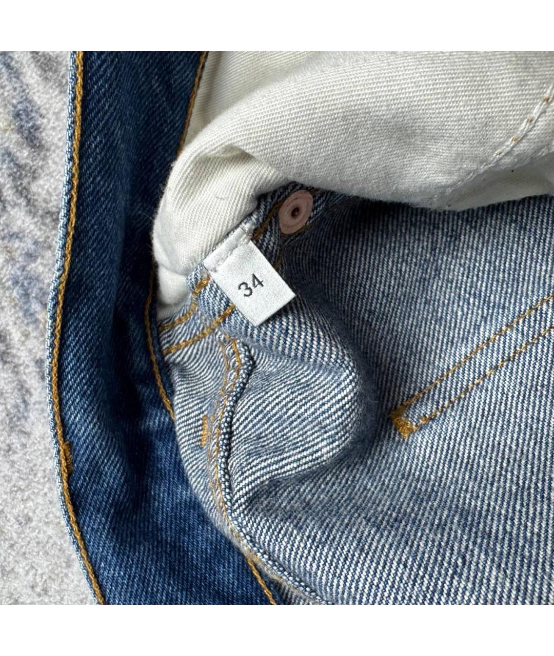 GUCCI Синие хлопковые джинсы, фото 6
