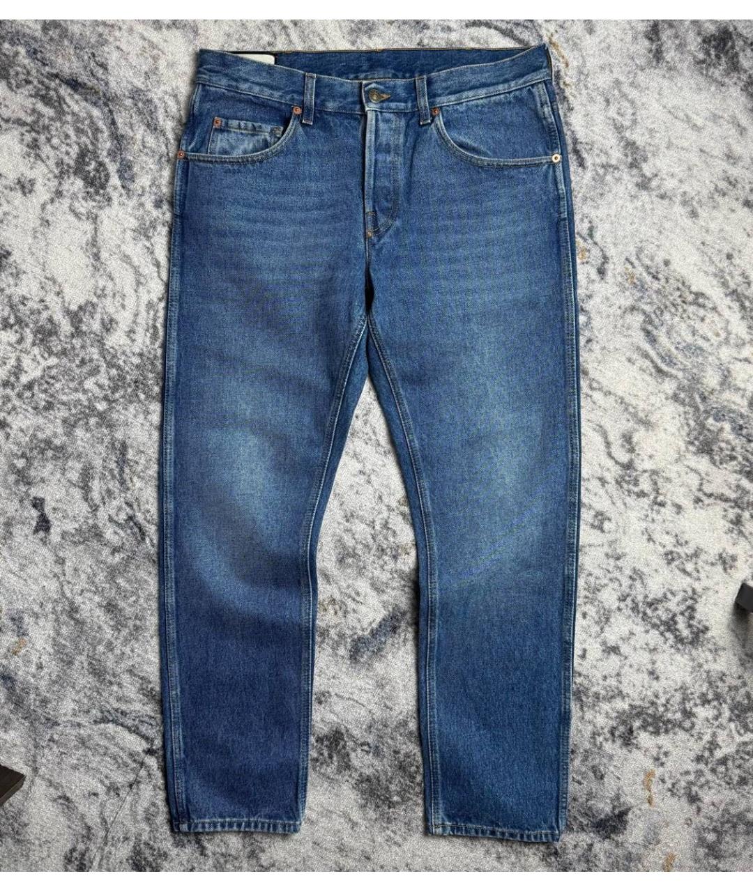 GUCCI Синие хлопковые джинсы, фото 8