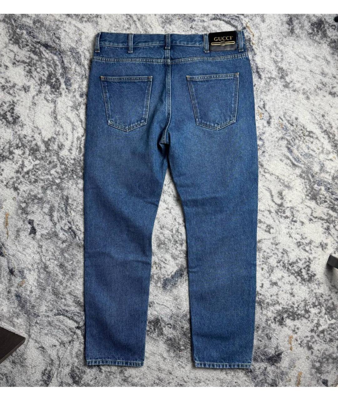 GUCCI Синие хлопковые джинсы, фото 2