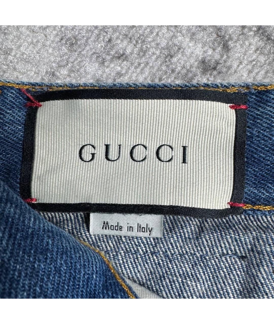 GUCCI Синие хлопковые джинсы, фото 7