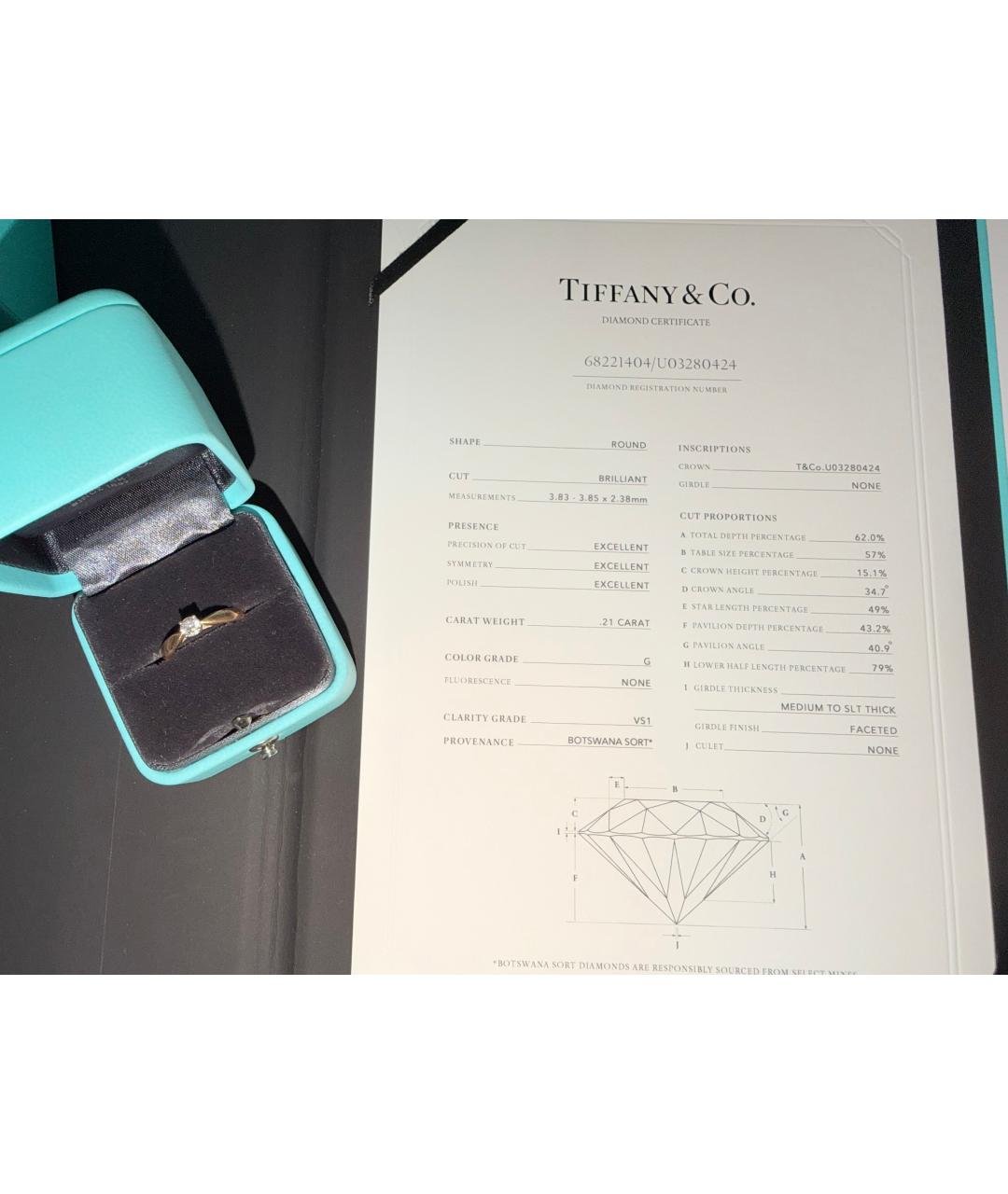 TIFFANY&CO Желтое кольцо из желтого золота, фото 6
