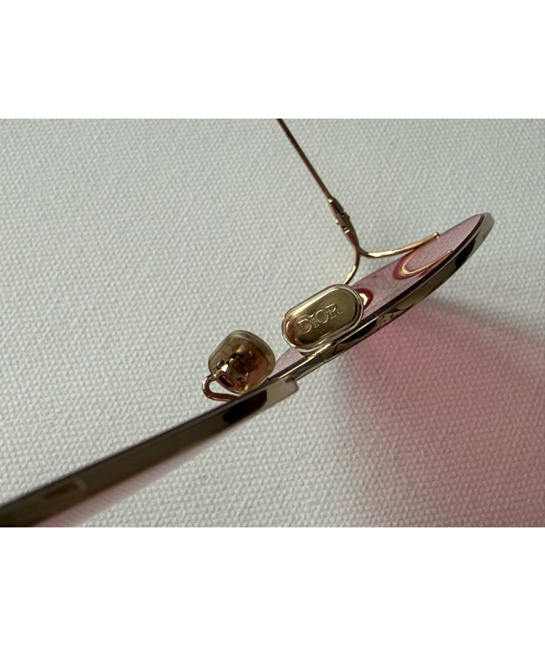 CHRISTIAN DIOR Розовые металлические солнцезащитные очки, фото 4