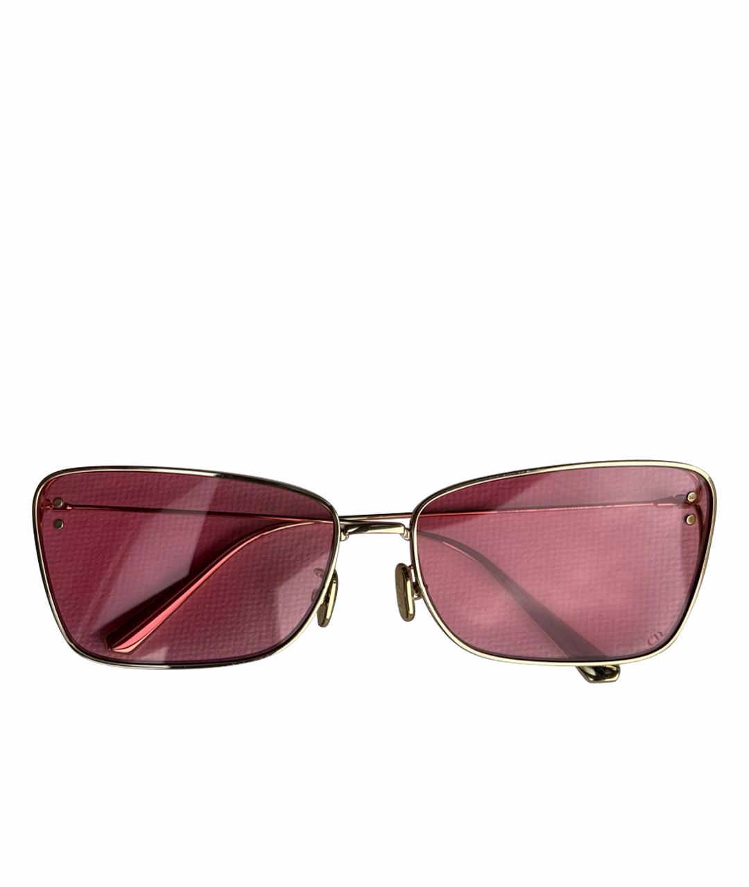 CHRISTIAN DIOR Розовые металлические солнцезащитные очки, фото 1