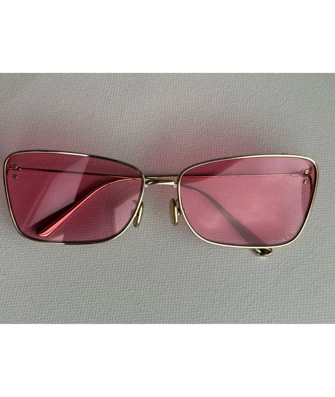 CHRISTIAN DIOR Розовые металлические солнцезащитные очки, фото 7