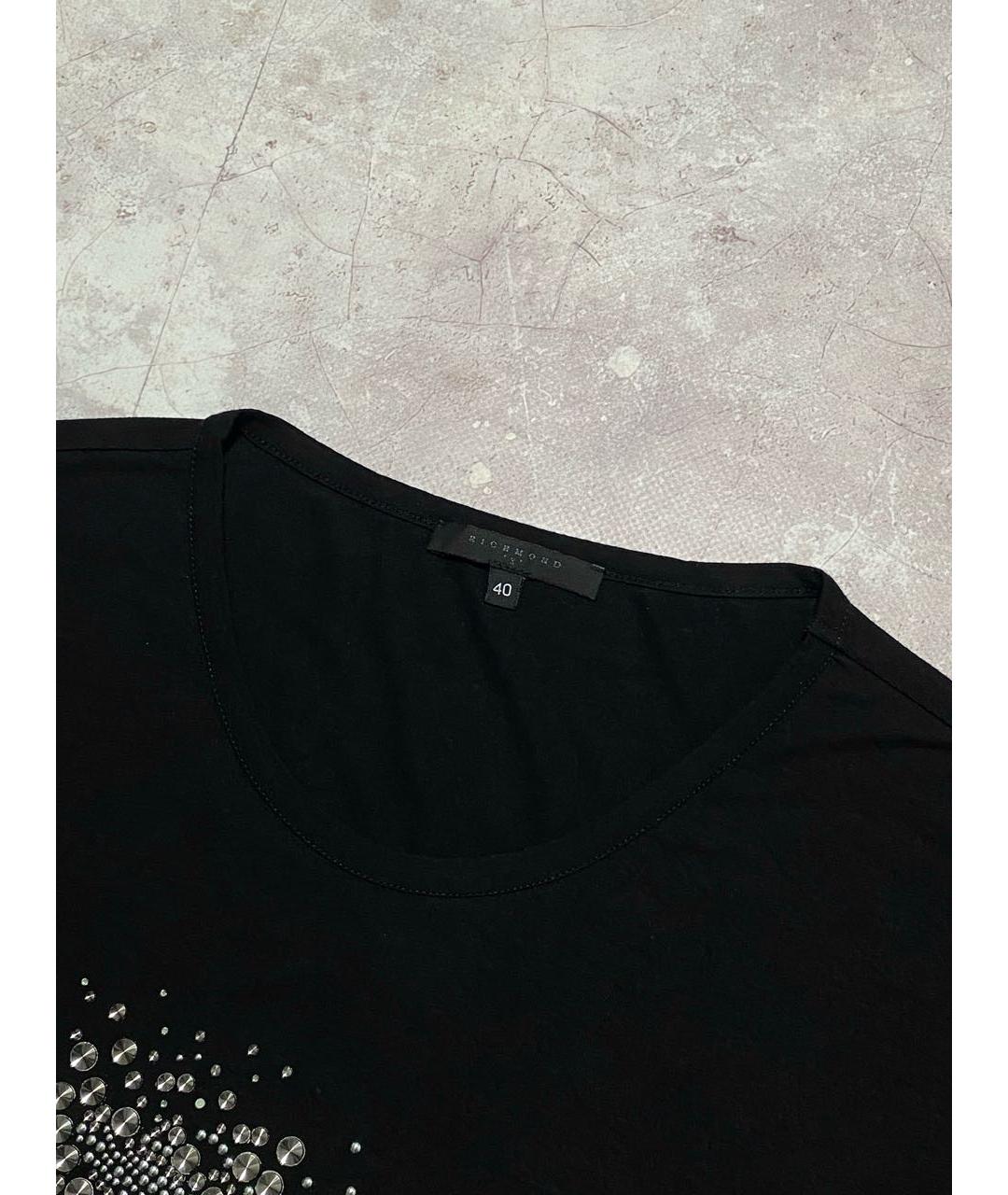 JOHN RICHMOND Черная вискозная майка, фото 4