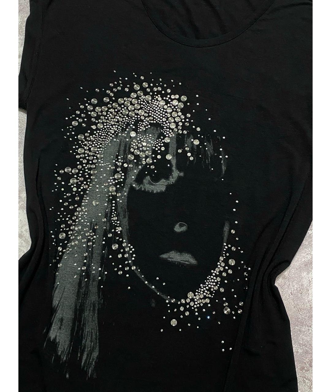 JOHN RICHMOND Черная вискозная майка, фото 3