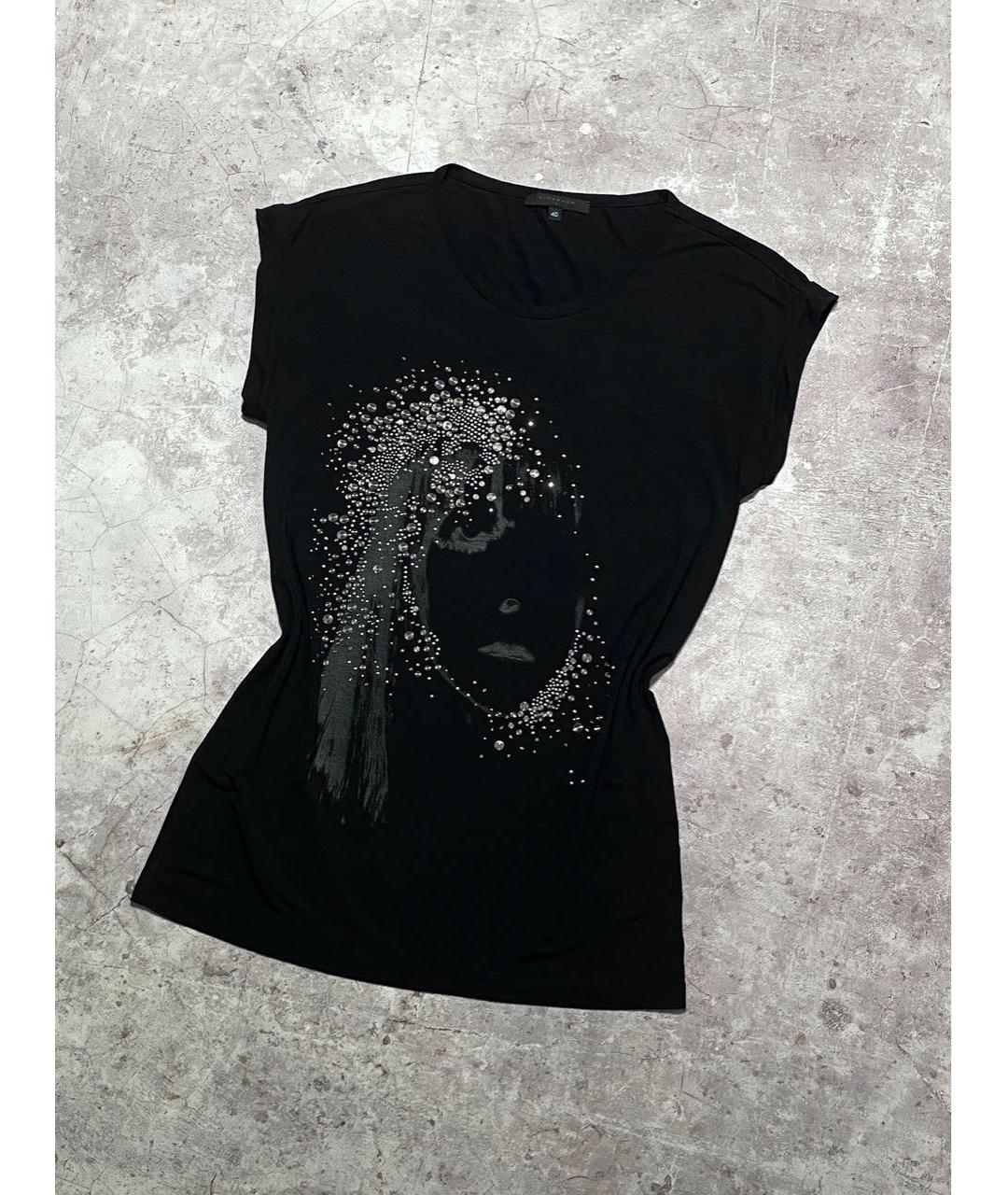 JOHN RICHMOND Черная вискозная майка, фото 2