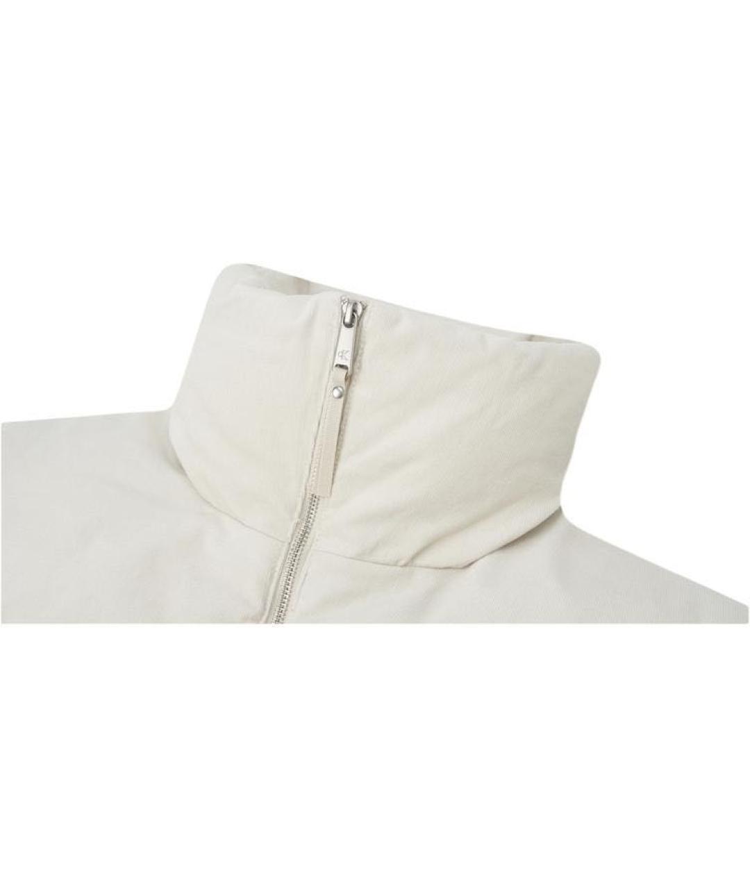 CALVIN KLEIN Бежевая полиэстеровая куртка, фото 3