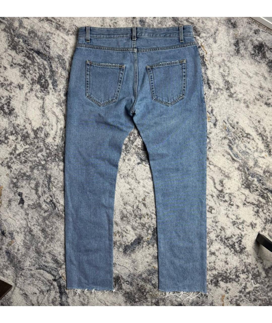 SAINT LAURENT Голубые хлопковые джинсы, фото 2