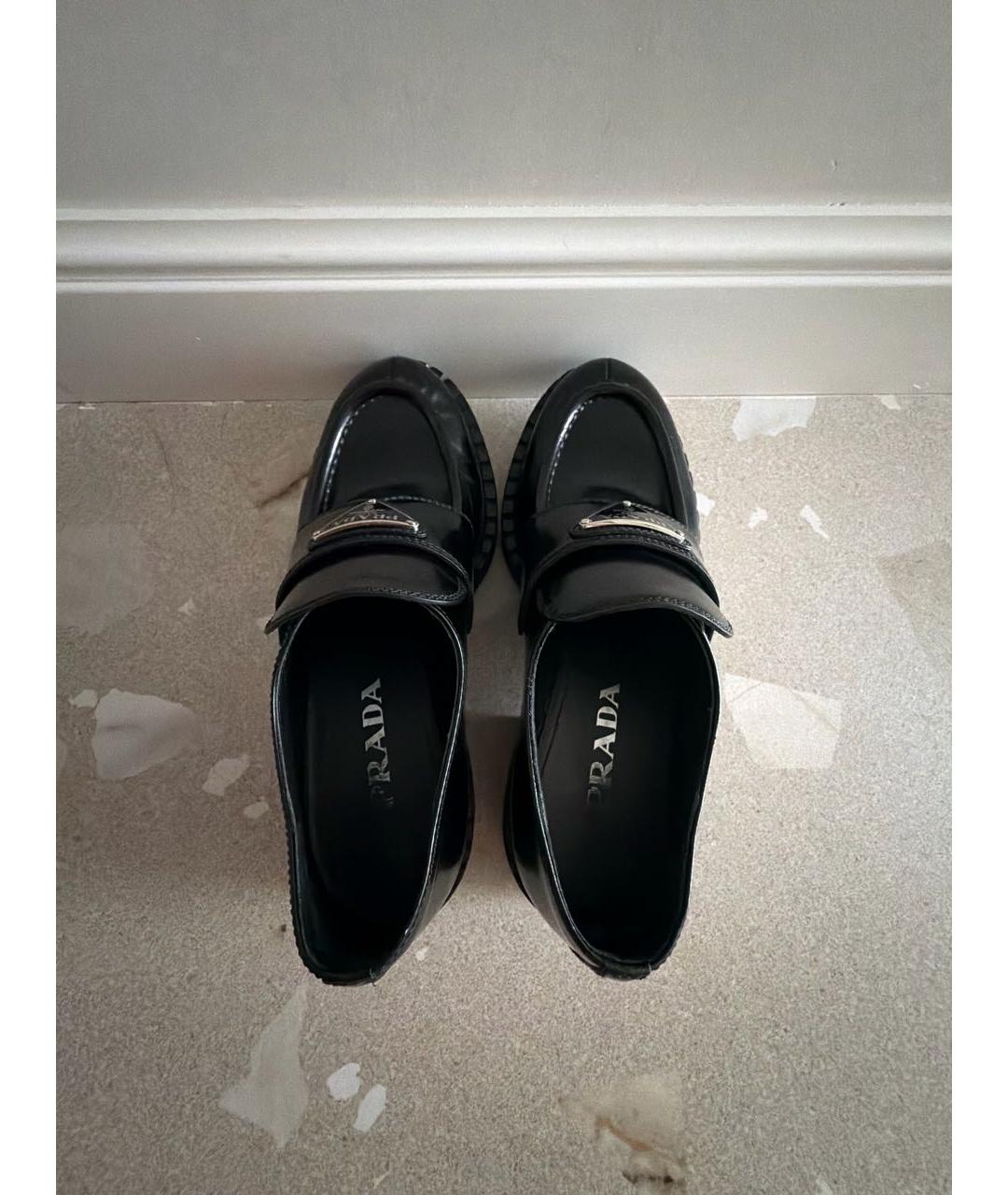 PRADA Черные лоферы из лакированной кожи, фото 3