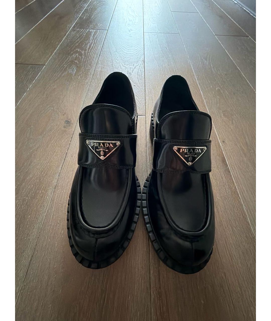 PRADA Черные лоферы из лакированной кожи, фото 2