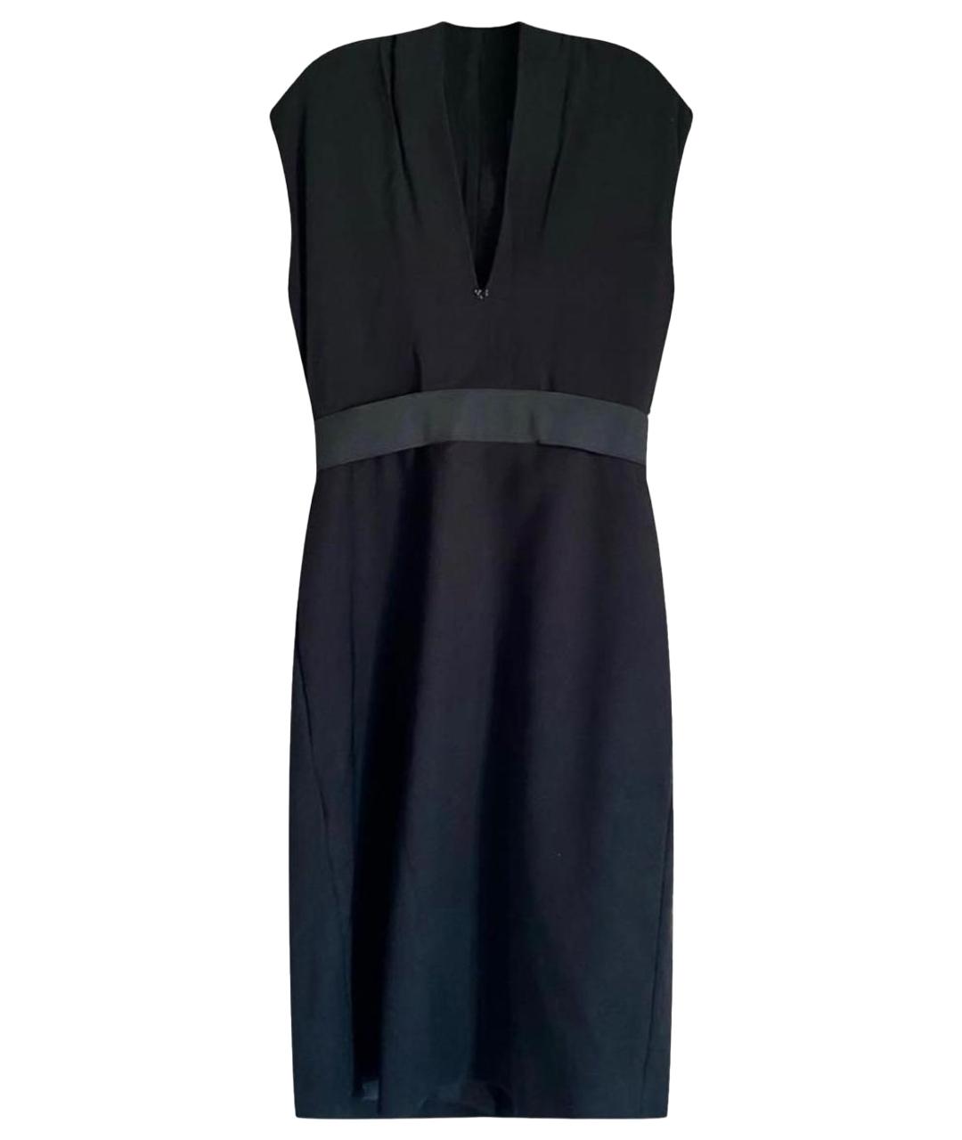 LANVIN Черное вискозное повседневное платье, фото 1