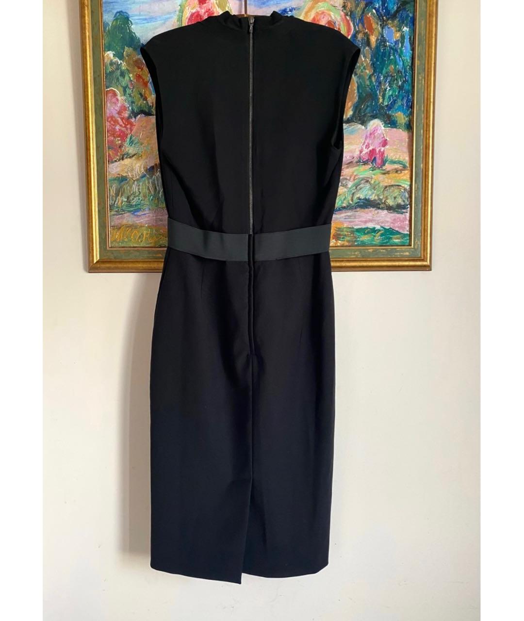 LANVIN Черное вискозное повседневное платье, фото 3