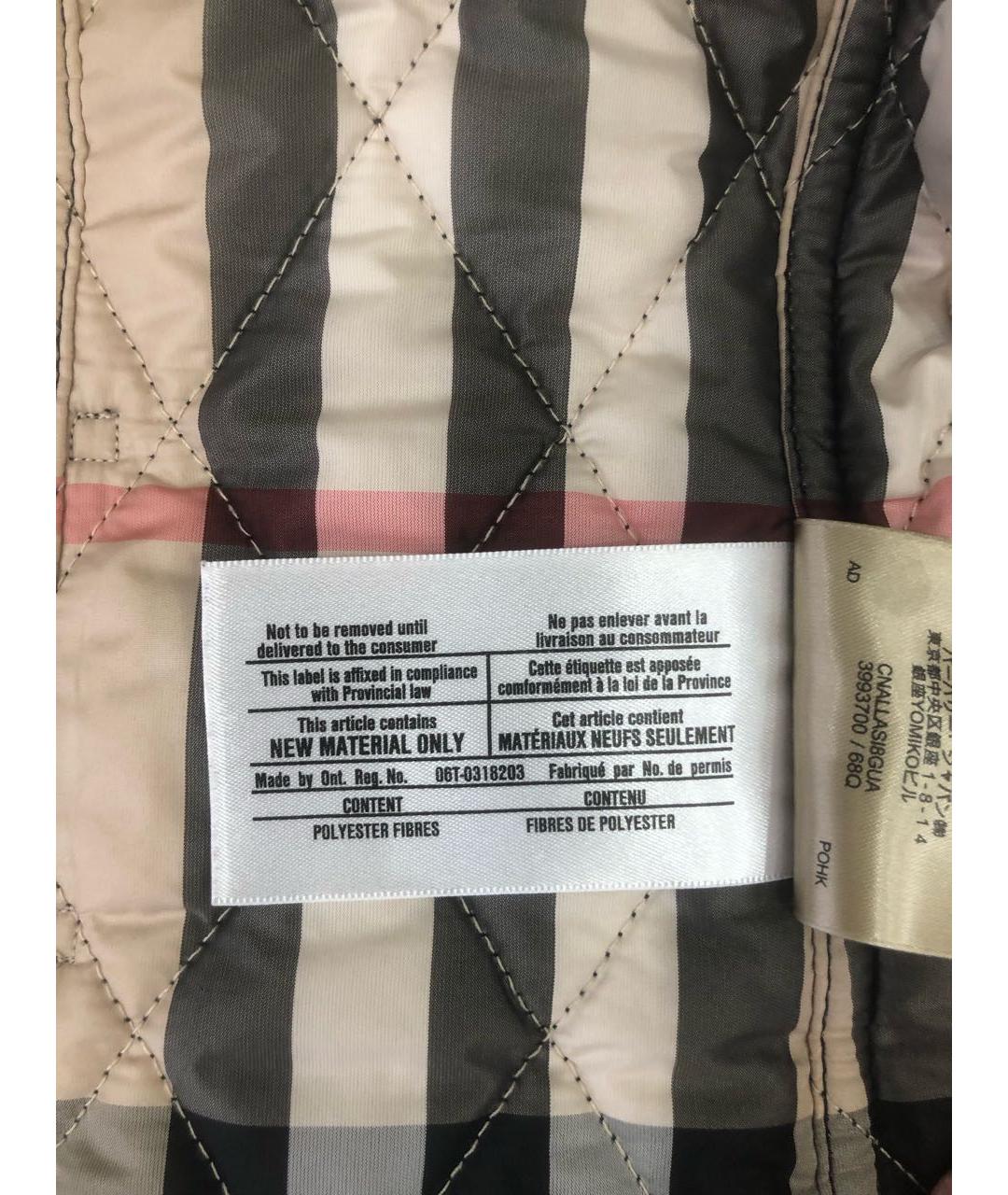 BURBERRY Черная полиэстеровая куртка, фото 7