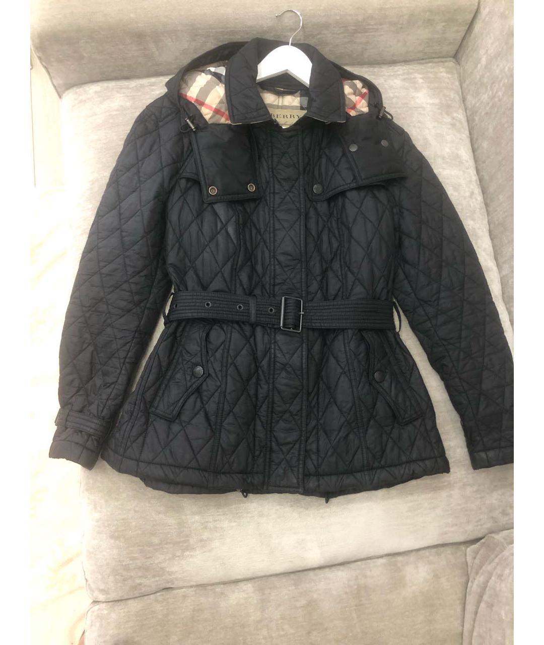 BURBERRY Черная полиэстеровая куртка, фото 5