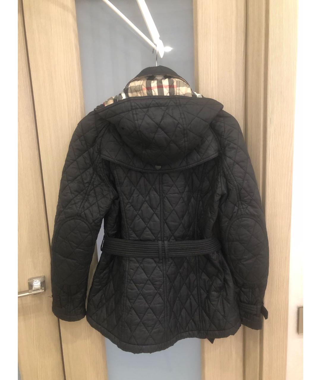 BURBERRY Черная полиэстеровая куртка, фото 2