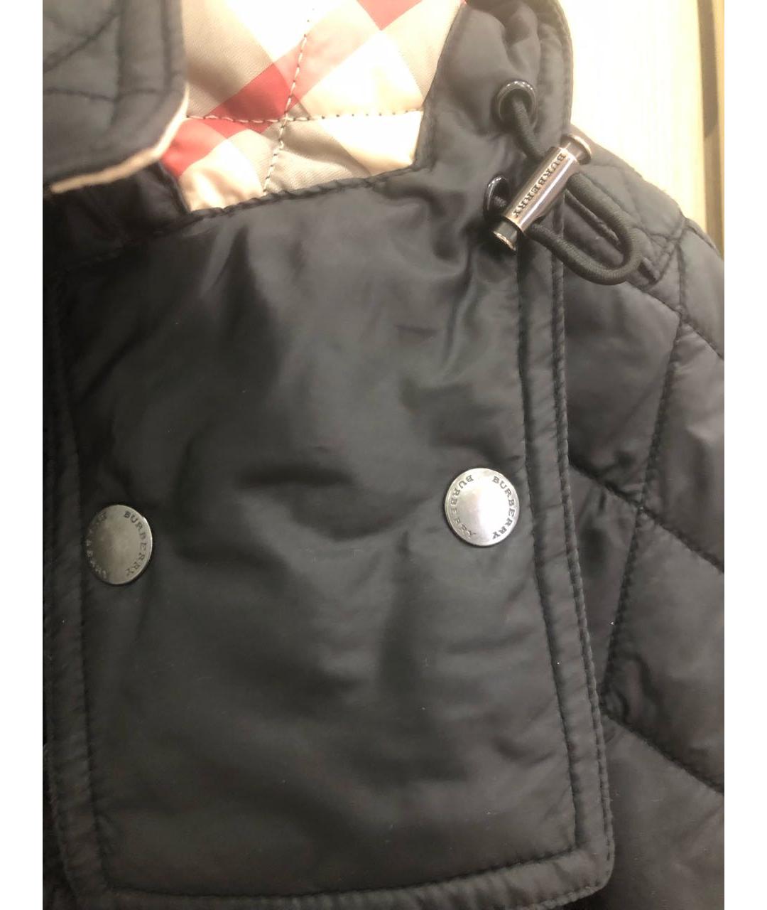 BURBERRY Черная полиэстеровая куртка, фото 4