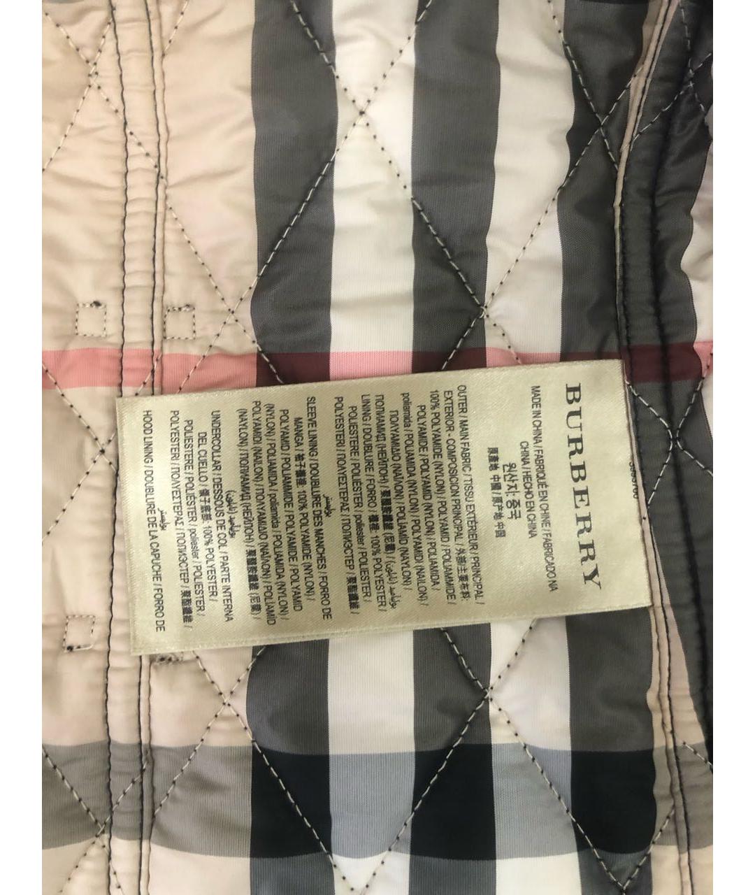 BURBERRY Черная полиэстеровая куртка, фото 8