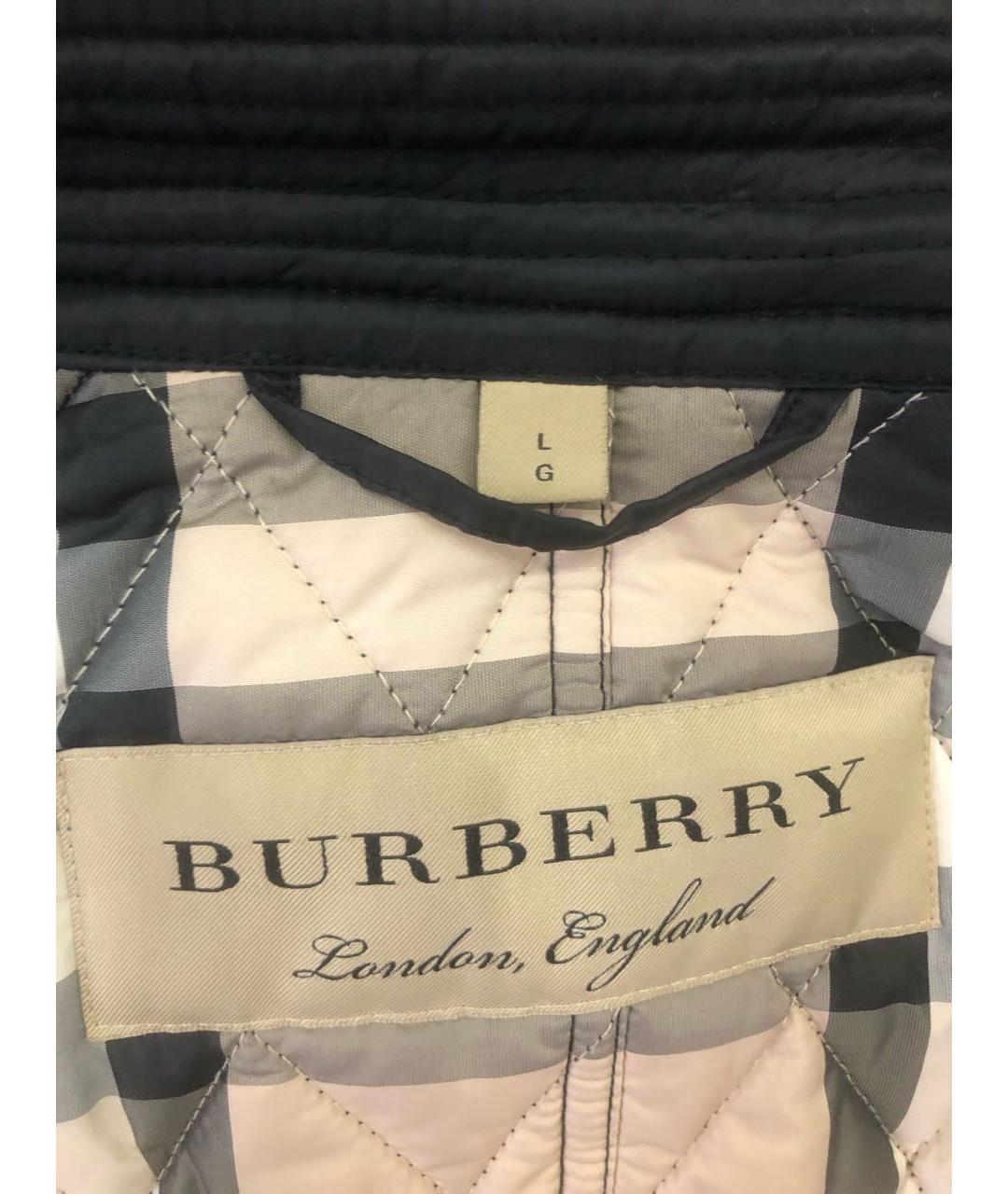 BURBERRY Черная полиэстеровая куртка, фото 3