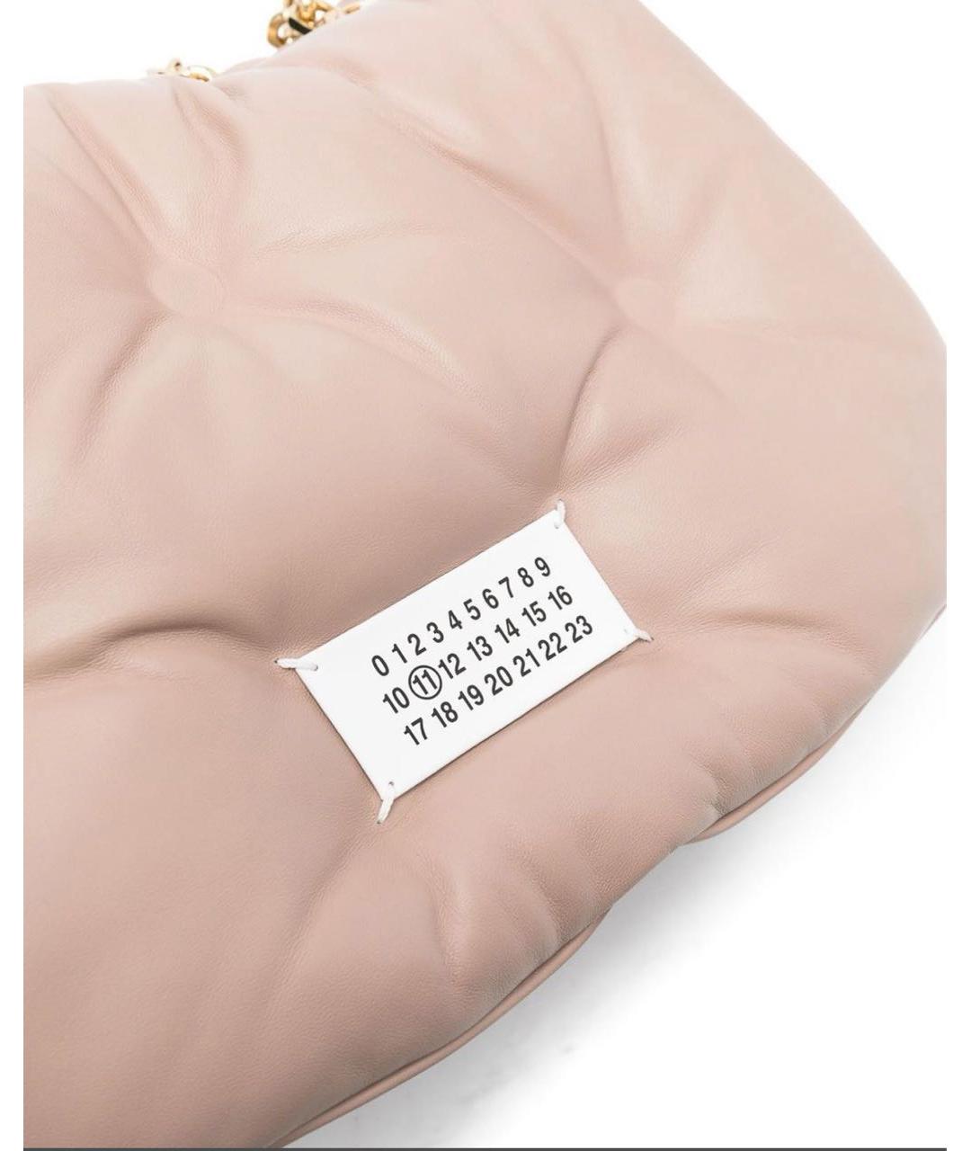 MAISON MARGIELA Розовая кожаная сумка через плечо, фото 5