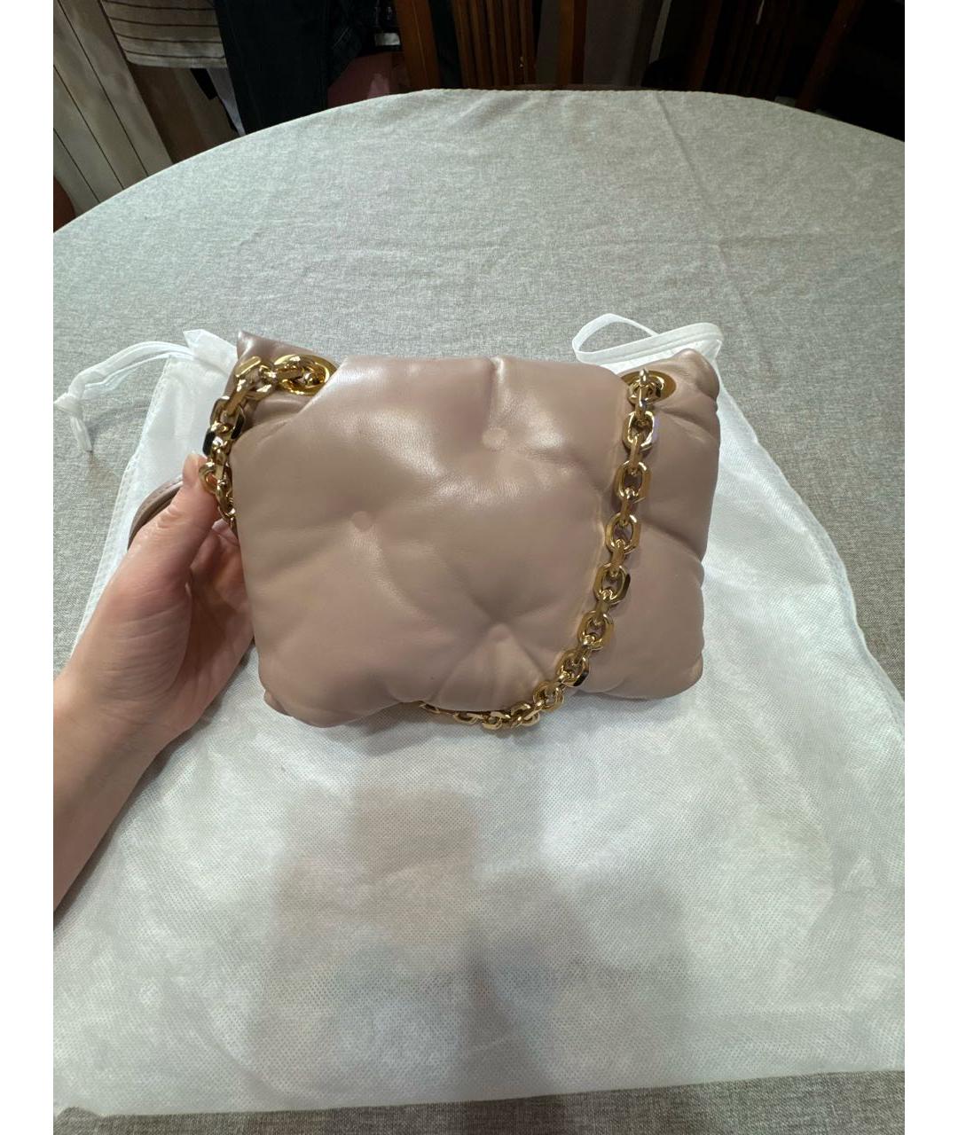 MAISON MARGIELA Розовая кожаная сумка через плечо, фото 3