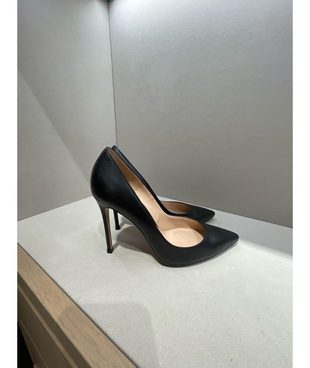 GIANVITO ROSSI Черные кожаные туфли, фото 5