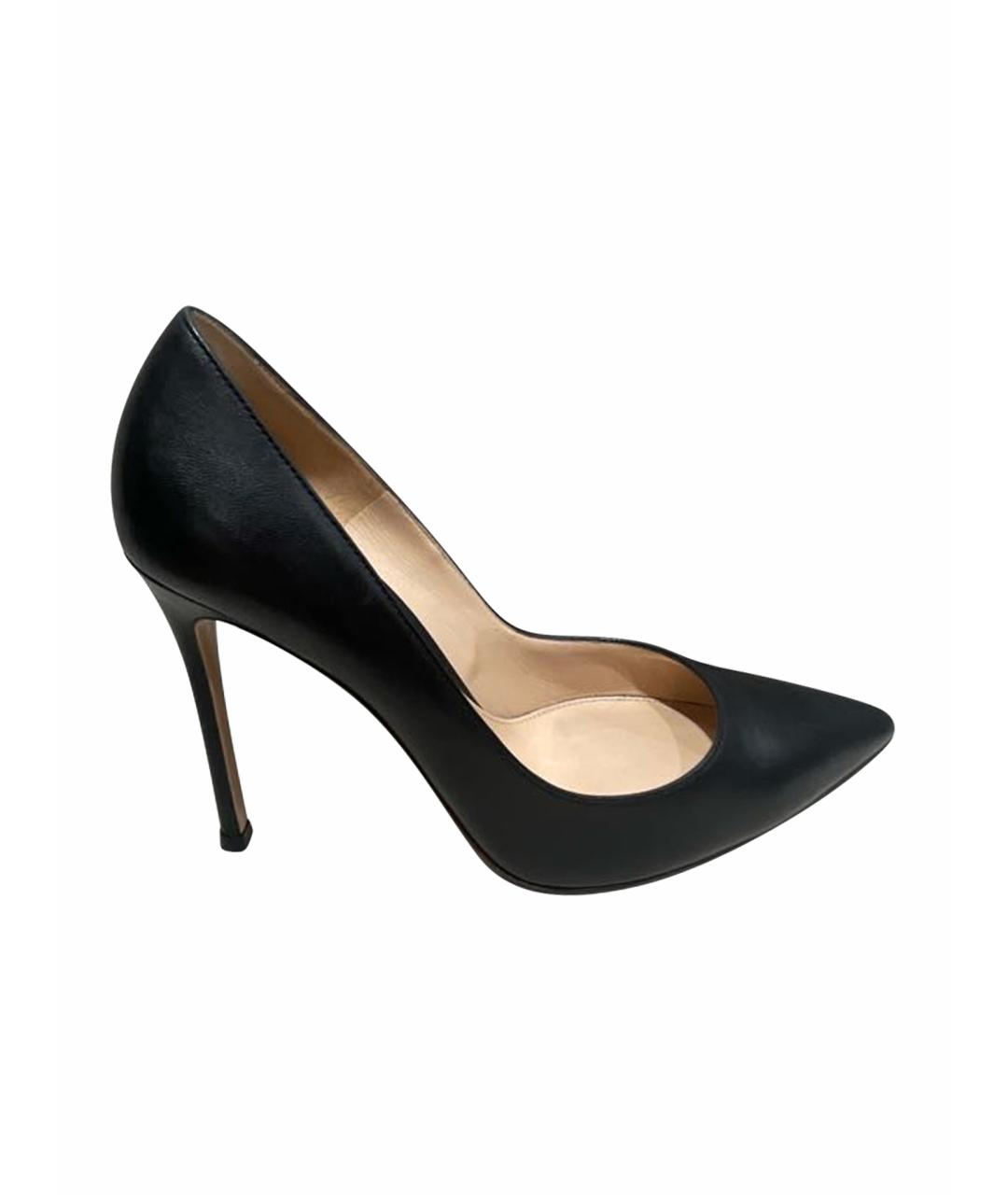 GIANVITO ROSSI Черные кожаные туфли, фото 1