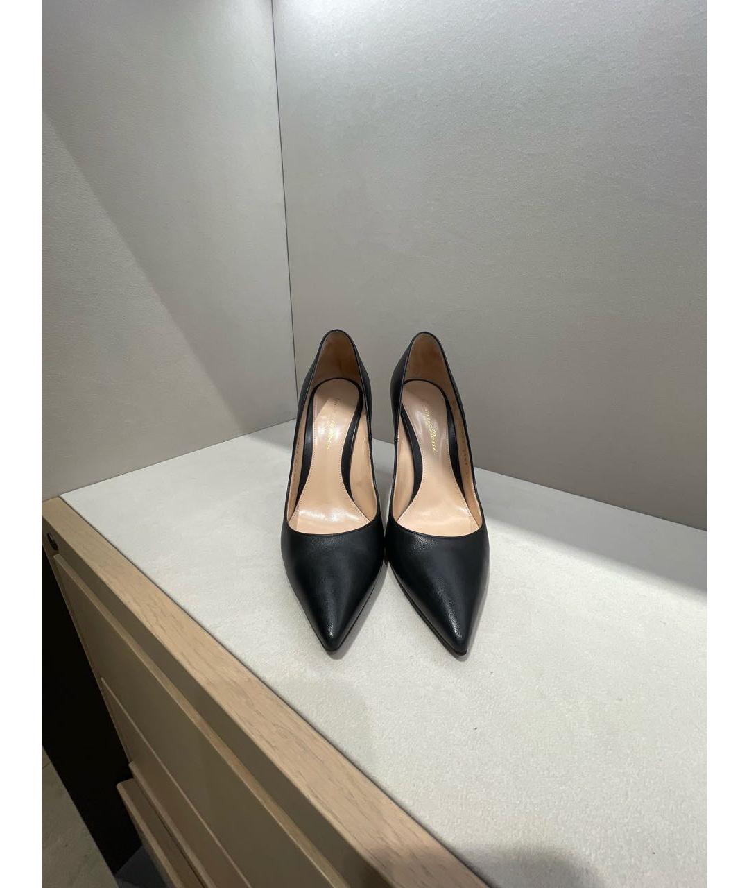 GIANVITO ROSSI Черные кожаные туфли, фото 2