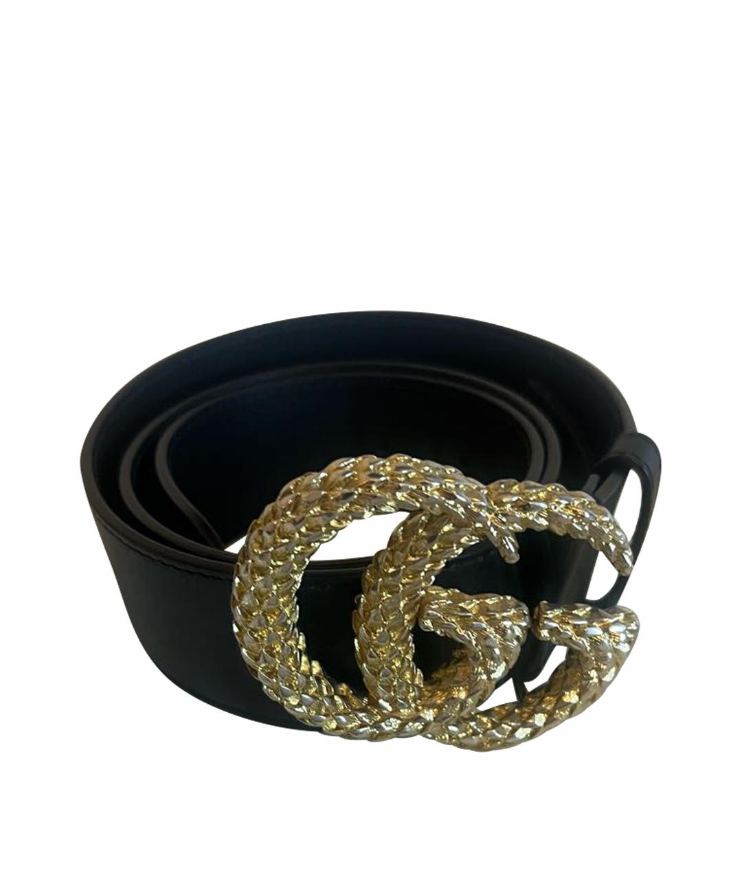 GUCCI Черный кожаный ремень, фото 4