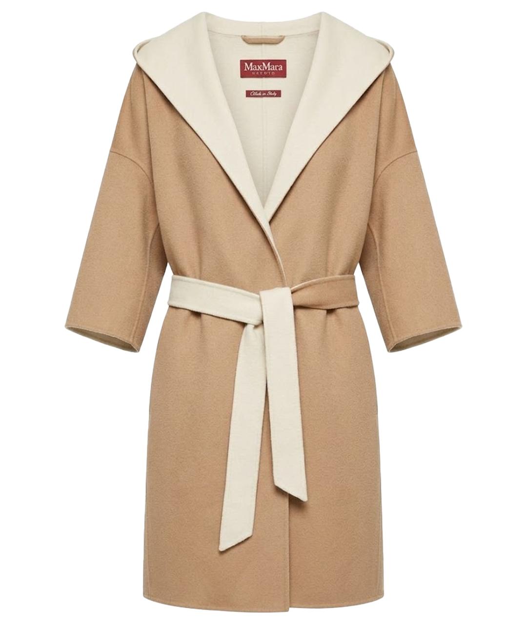 MAX MARA Бежевое шерстяное пальто, фото 1