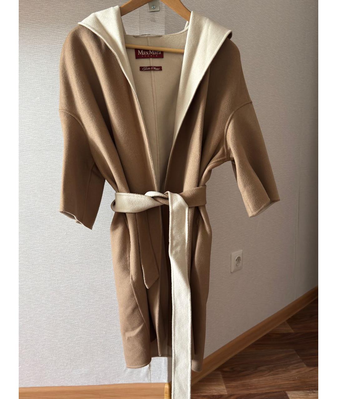 MAX MARA Бежевое шерстяное пальто, фото 5