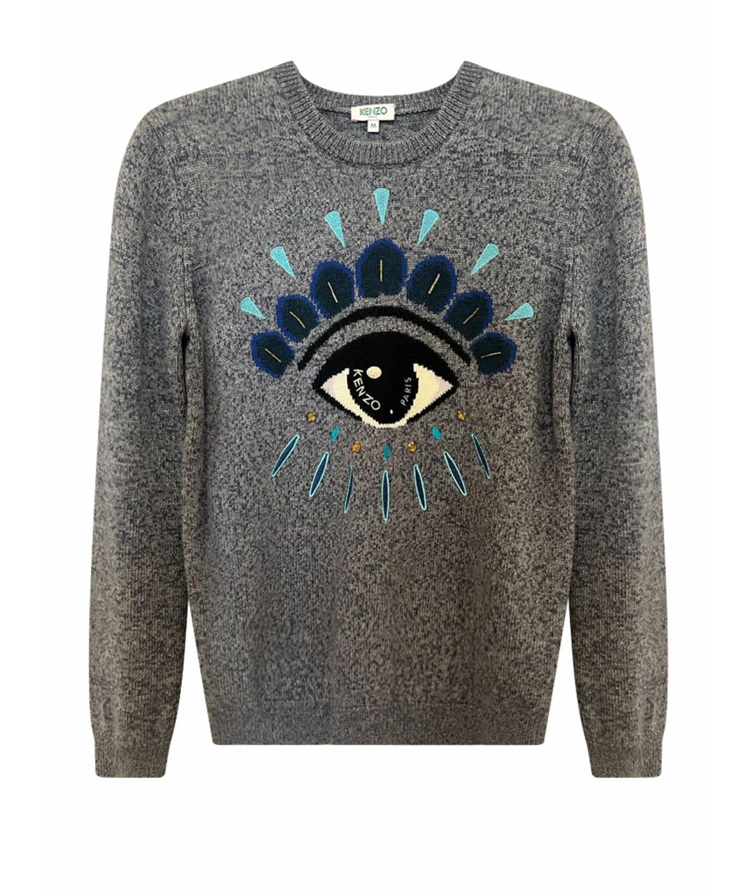 KENZO Серый шерстяной джемпер / свитер, фото 1