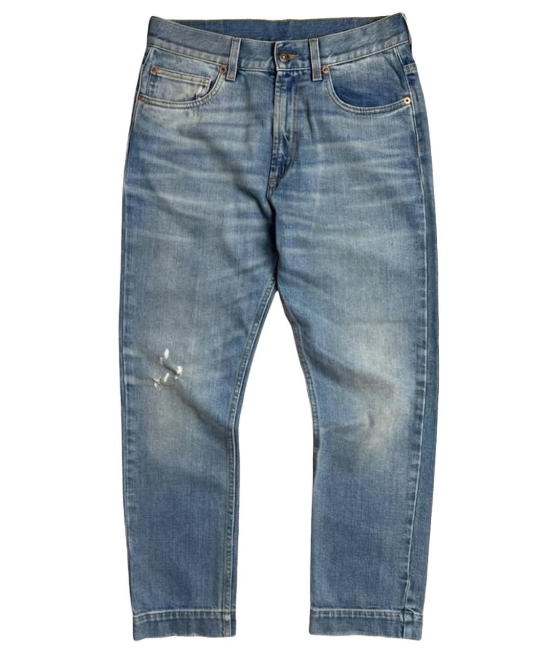 GUCCI Голубые хлопковые джинсы, фото 1