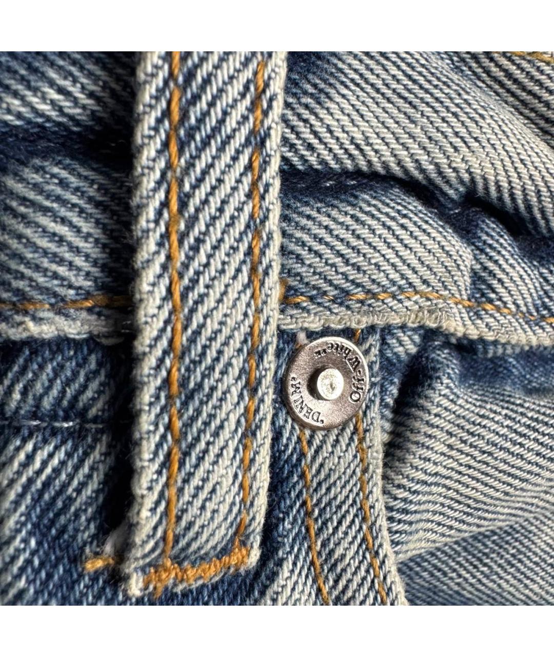 OFF-WHITE Голубые хлопковые джинсы, фото 7