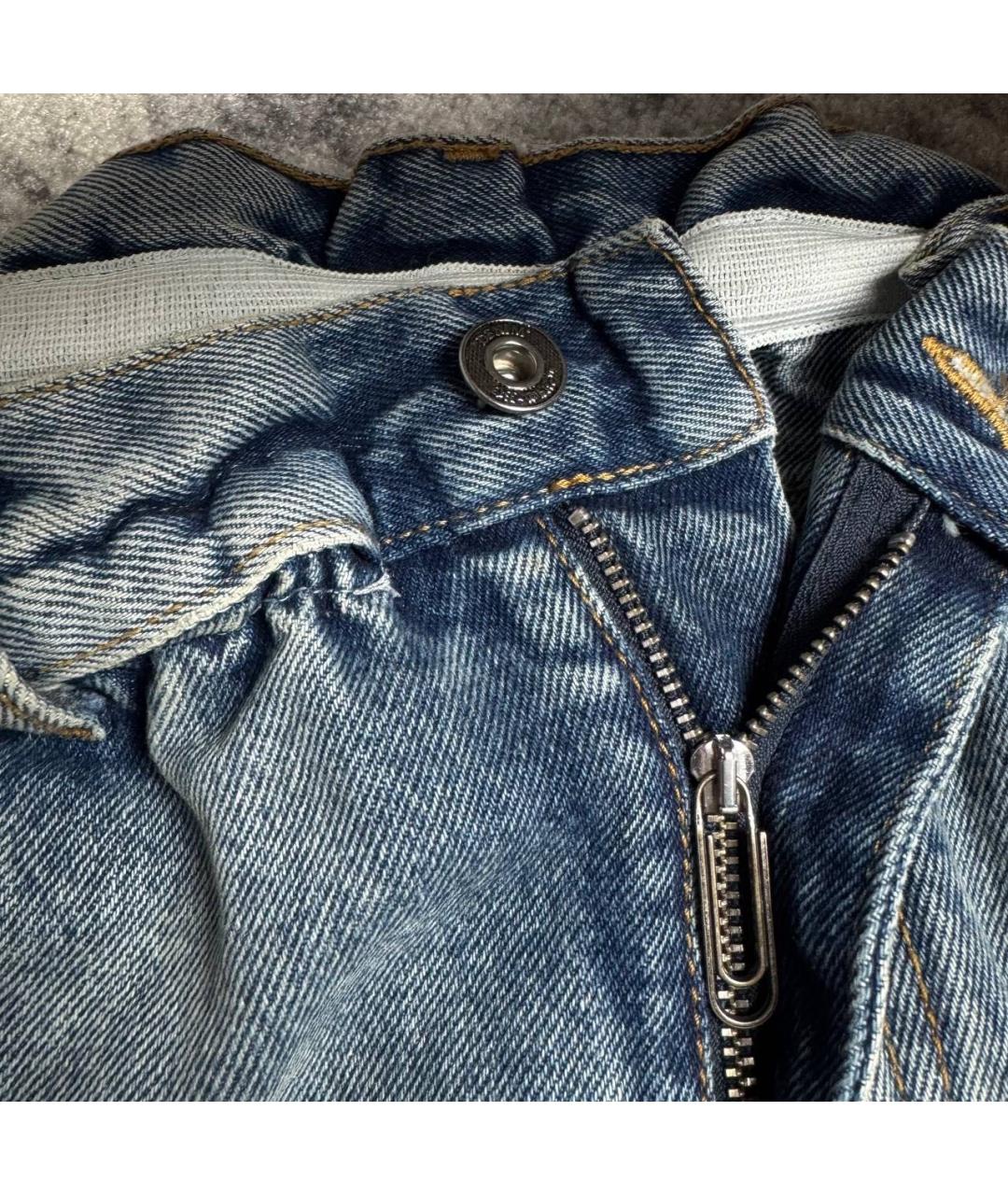 OFF-WHITE Голубые хлопковые джинсы, фото 5