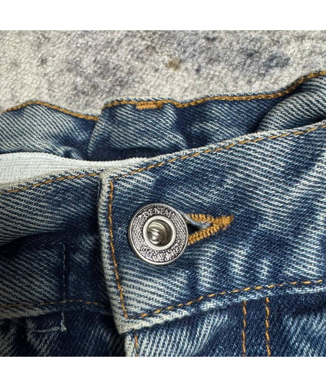 OFF-WHITE Голубые хлопковые джинсы, фото 6