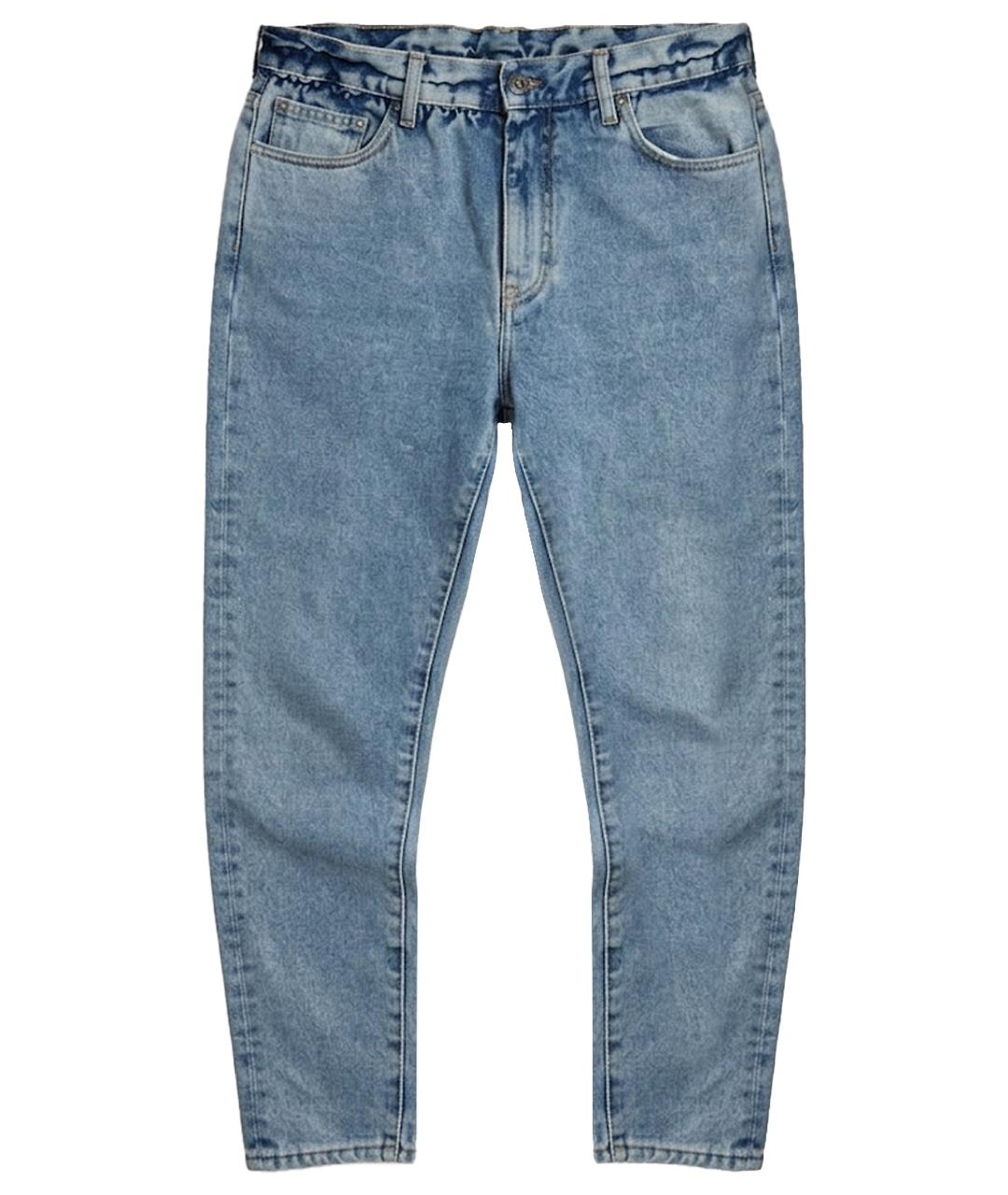 OFF-WHITE Голубые хлопковые джинсы, фото 1