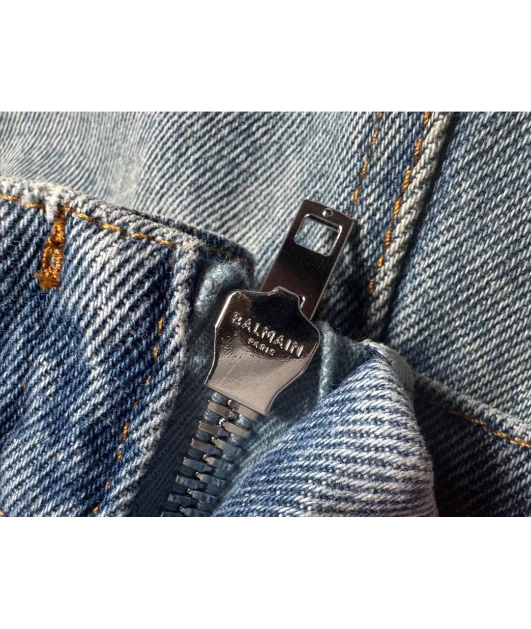 BALMAIN Голубые хлопковые джинсы, фото 6