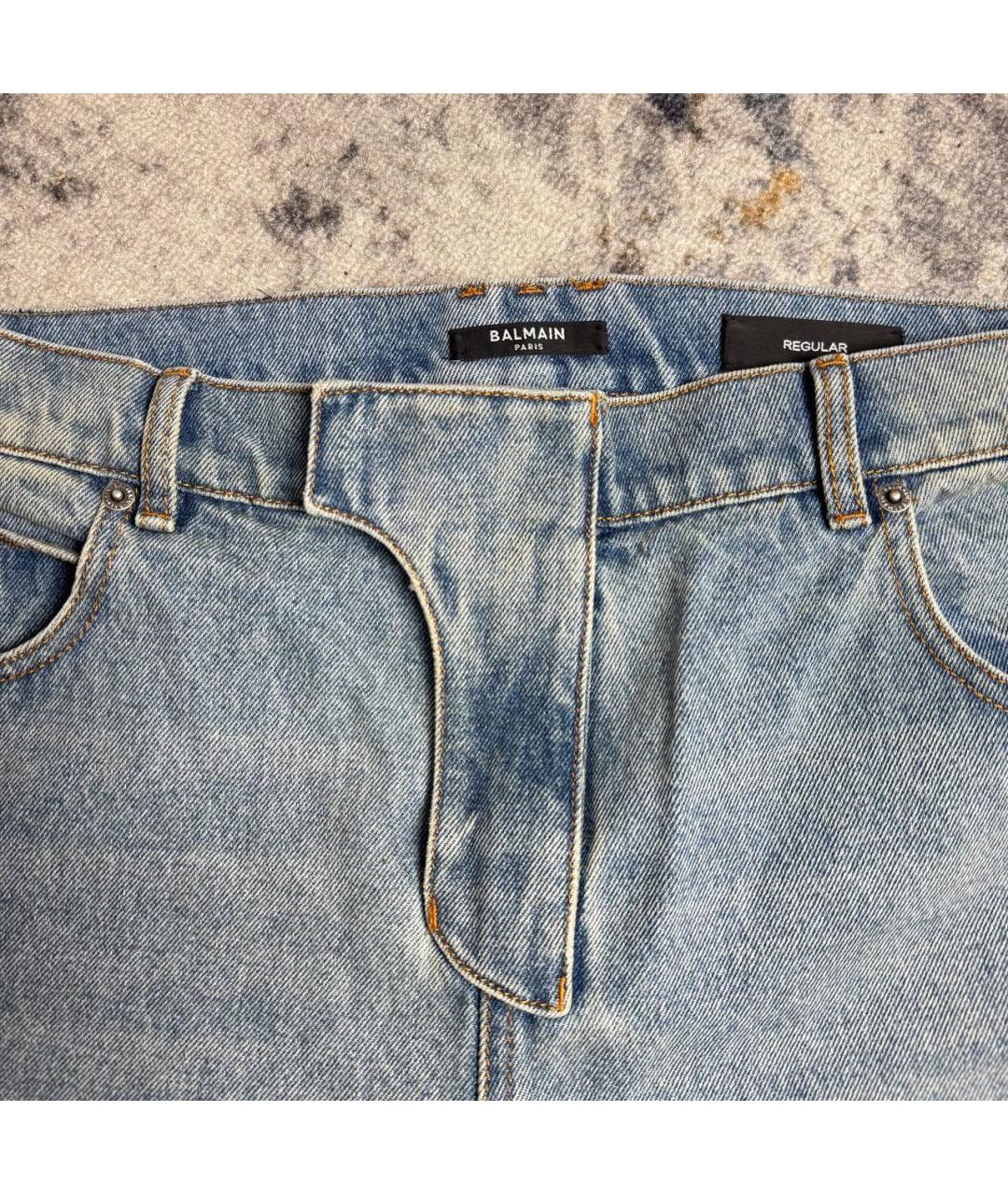 BALMAIN Голубые хлопковые джинсы, фото 5