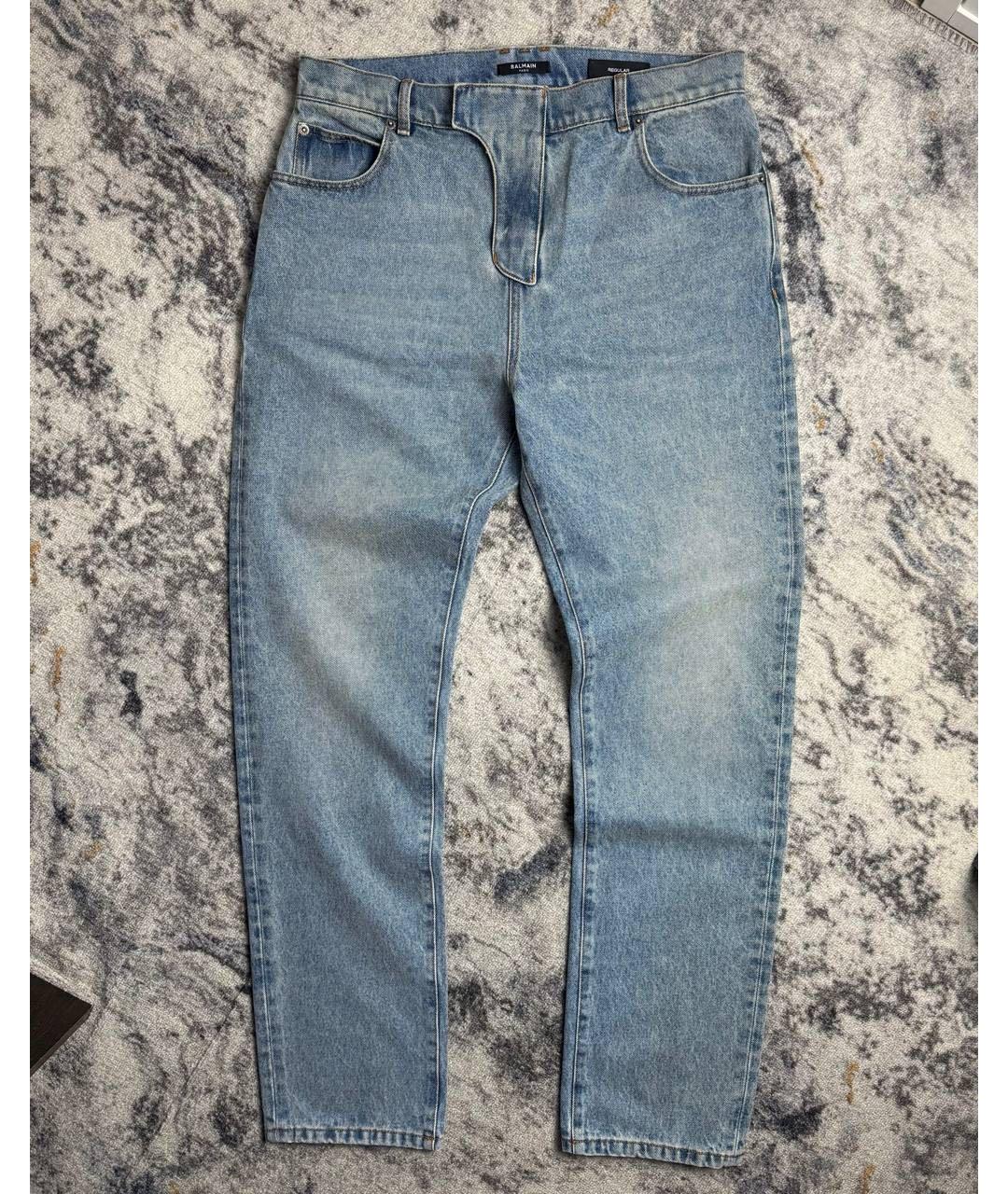 BALMAIN Голубые хлопковые джинсы, фото 9