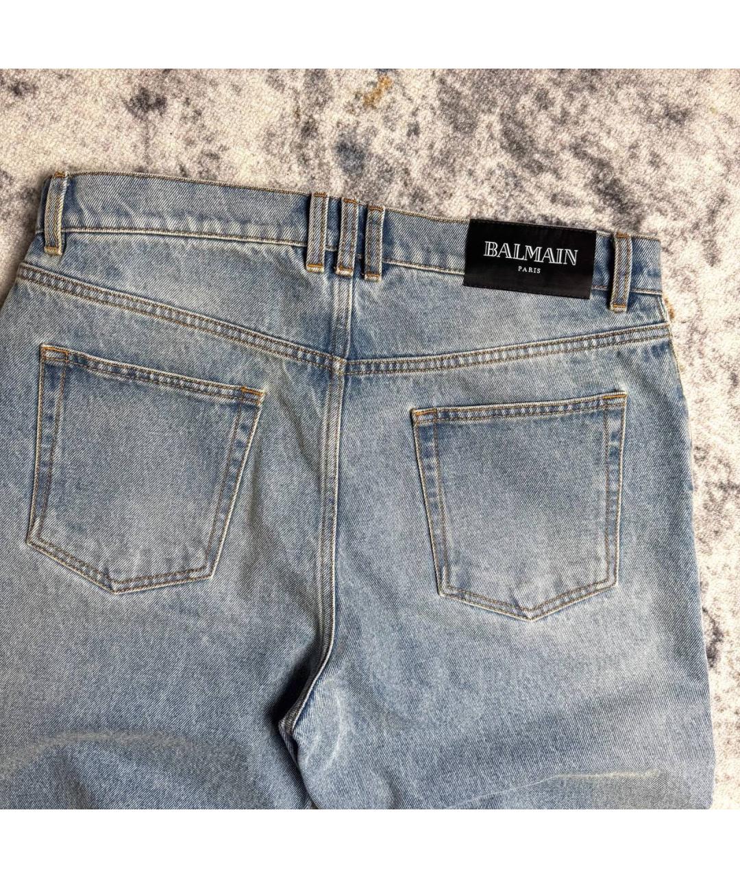 BALMAIN Голубые хлопковые джинсы, фото 3